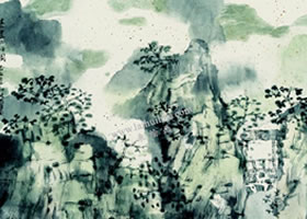 山水畫的著色
