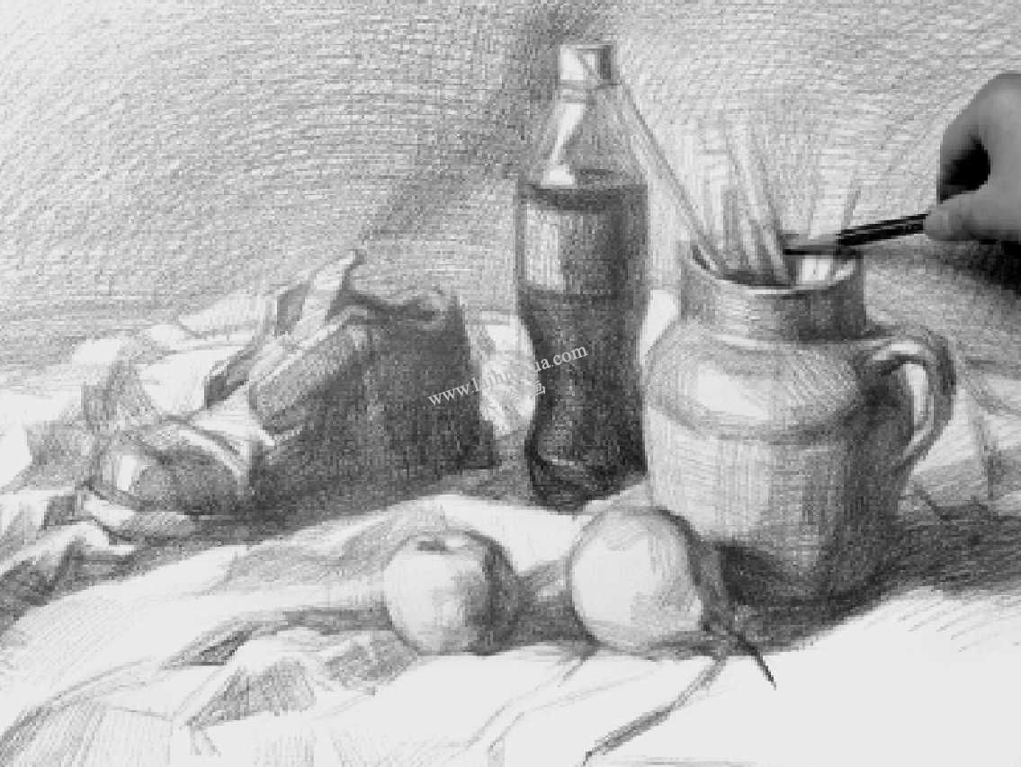 素描的靜物寫生步驟06
