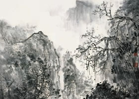 《樵山煙霞》國(guó)畫(huà)欣賞