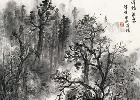 《溪橋流泉》國畫欣賞