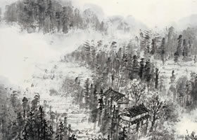 《云山煙樹圖》國畫欣賞