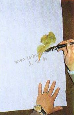 國(guó)畫(huà)荷花繪畫(huà)步驟第一步
