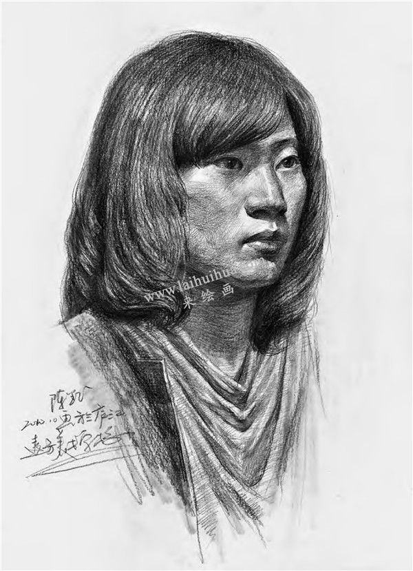 女性素描頭像寫(xiě)生畫(huà)法