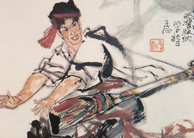 男青年的國(guó)畫(huà)畫(huà)法