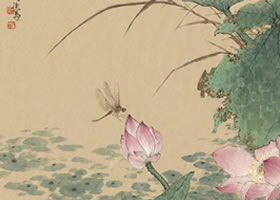 荷花國(guó)畫畫法