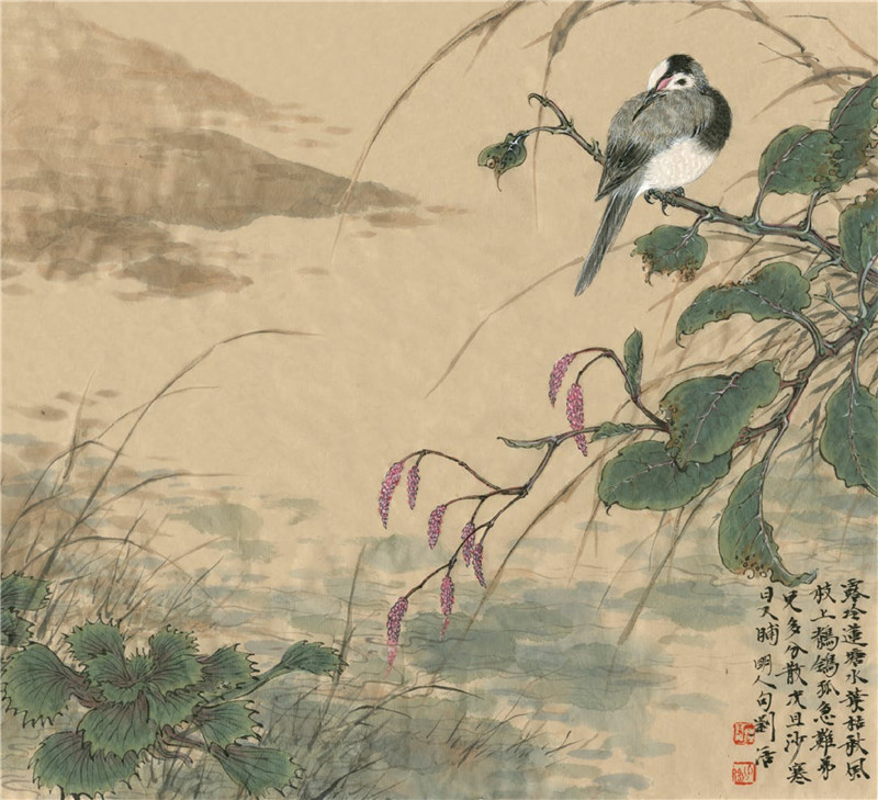菱花的國畫畫法