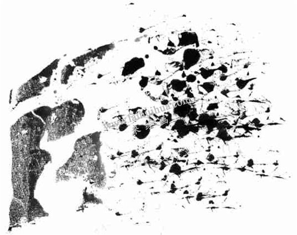 國(guó)畫用墨技法：拓墨法