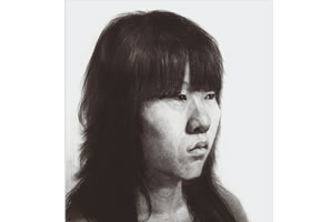  素描長發(fā)女青年頭像的步驟