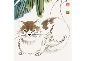 貓的國(guó)畫(huà)畫(huà)法步驟