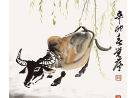 牛的國(guó)畫(huà)畫(huà)法步驟