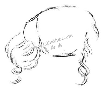 素描時(shí)尚的女孩畫(huà)法步驟 一