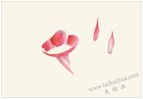 牽牛花的國畫畫法  步驟一