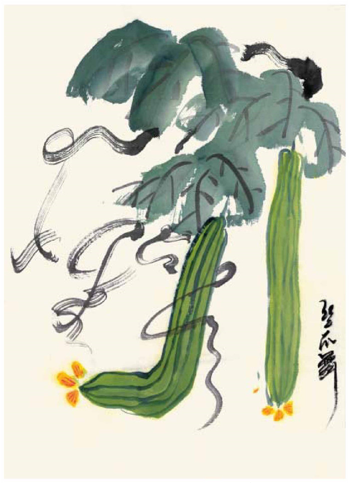 絲瓜國畫法（一）