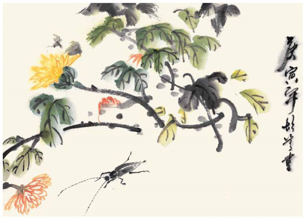 秋菊的國畫畫法