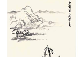 寧靜小山村國畫畫法