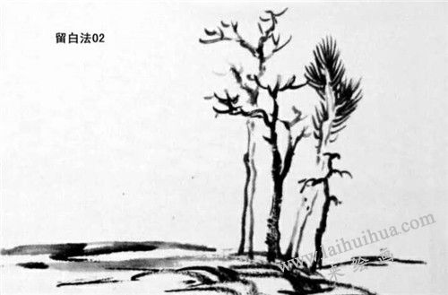 留白法畫(huà)法步驟 二