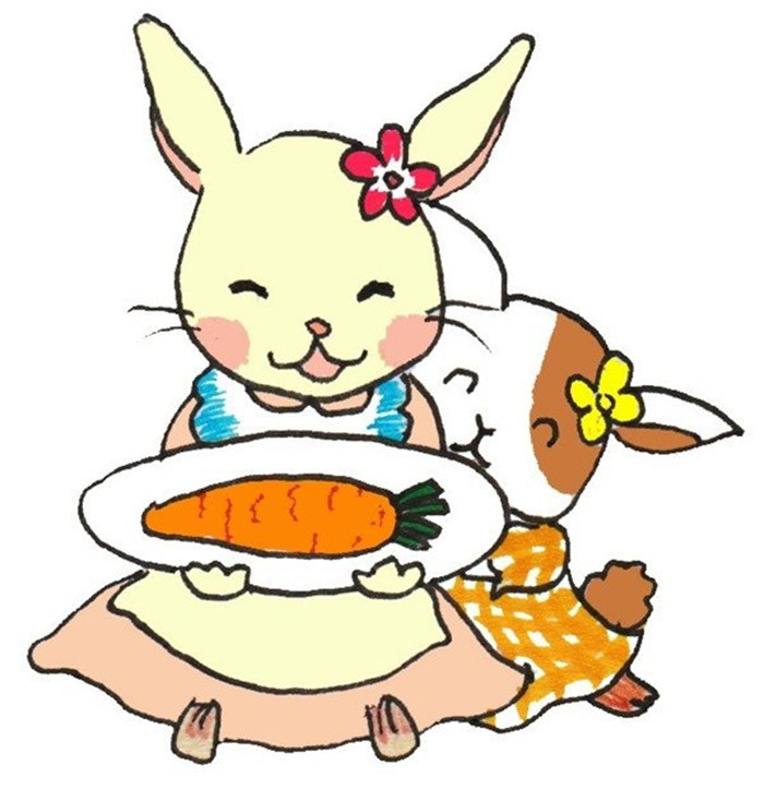 小白兔卡通畫