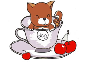 茶杯犬卡通畫(huà)