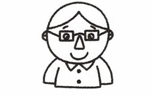 爸爸簡(jiǎn)筆畫畫法步驟二