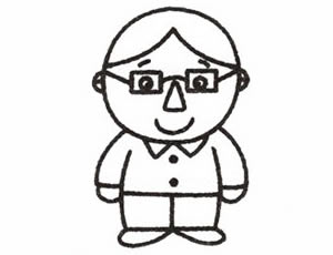 爸爸簡(jiǎn)筆畫畫法步驟五