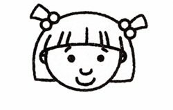 妹妹的簡筆畫畫法步驟一