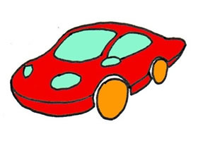 小汽車卡通畫(huà)