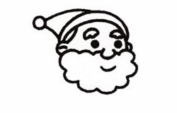 圣誕老人的簡(jiǎn)筆畫(huà)畫(huà)法步驟一