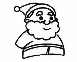 圣誕老人的簡(jiǎn)筆畫(huà)畫(huà)法步驟二