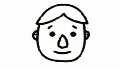 運動員簡筆畫畫法步驟二