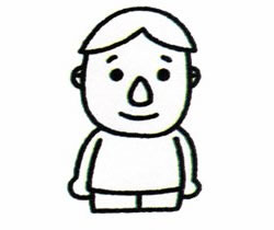 運動員簡筆畫畫法步驟三
