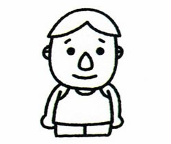 運動員簡筆畫畫法步驟四