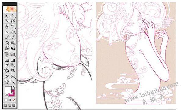 Illustrator繪制時(shí)尚插畫畫法步驟 七