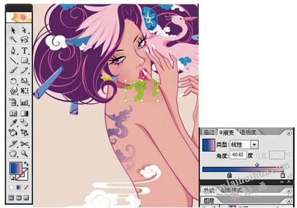 Illustrator繪制時(shí)尚插畫畫法步驟 十