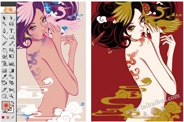 Illustrator繪制時(shí)尚插畫畫法步驟 十一