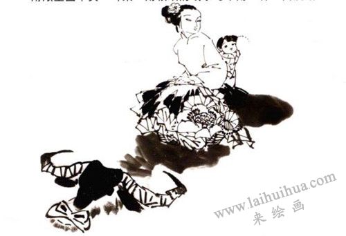 《回娘家》國(guó)畫(huà)畫(huà)法步驟 03