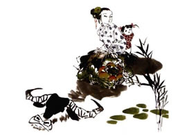 《回娘家》國(guó)畫畫法步驟