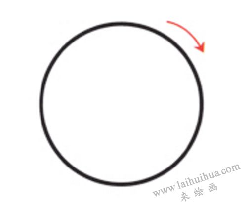 圓圓的腦袋    大黃鴨簡(jiǎn)筆畫畫法步驟 01