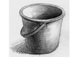 水桶素描畫法步驟