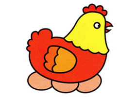 母雞下蛋簡(jiǎn)筆畫(huà)