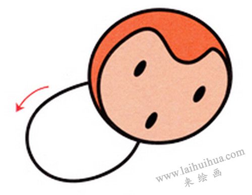 小蜜蜂的身體，小蜜蜂簡(jiǎn)筆畫(huà)畫(huà)法步驟三
