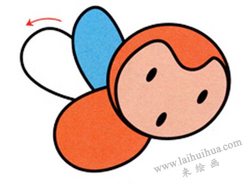 小蜜蜂簡(jiǎn)筆畫(huà)畫(huà)法步驟四（2）