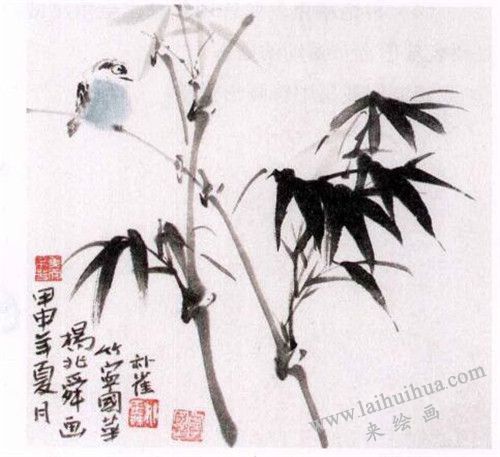竹子水墨畫畫法步驟