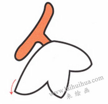 葡萄葉子，葡萄簡筆畫畫法步驟二