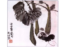絲瓜水墨畫(huà)
