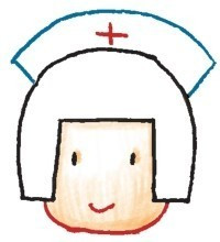 帽子，護士簡筆畫畫法步驟二