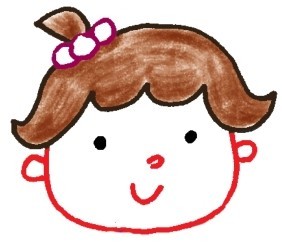 頭部，女孩簡筆畫畫法步驟二