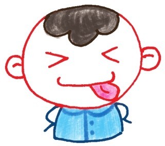 上半身，色鉛筆男孩簡筆畫畫法步驟二