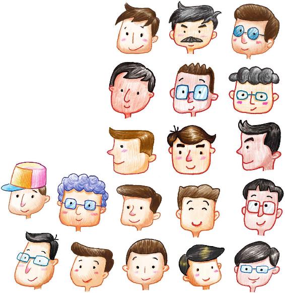 爸爸色鉛筆簡筆畫