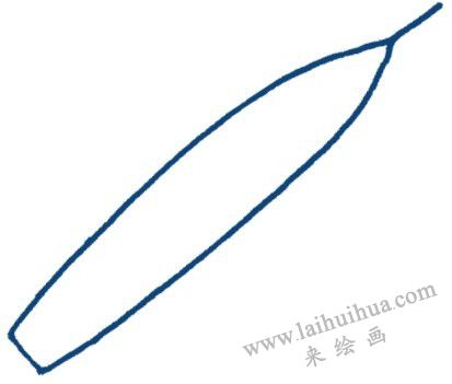機身，戰(zhàn)斗機色鉛筆簡筆畫畫法步驟一