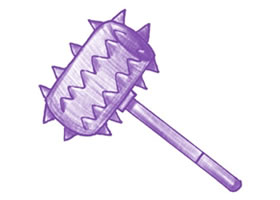 狼牙棒色鉛筆簡(jiǎn)筆畫(huà)